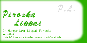 piroska lippai business card